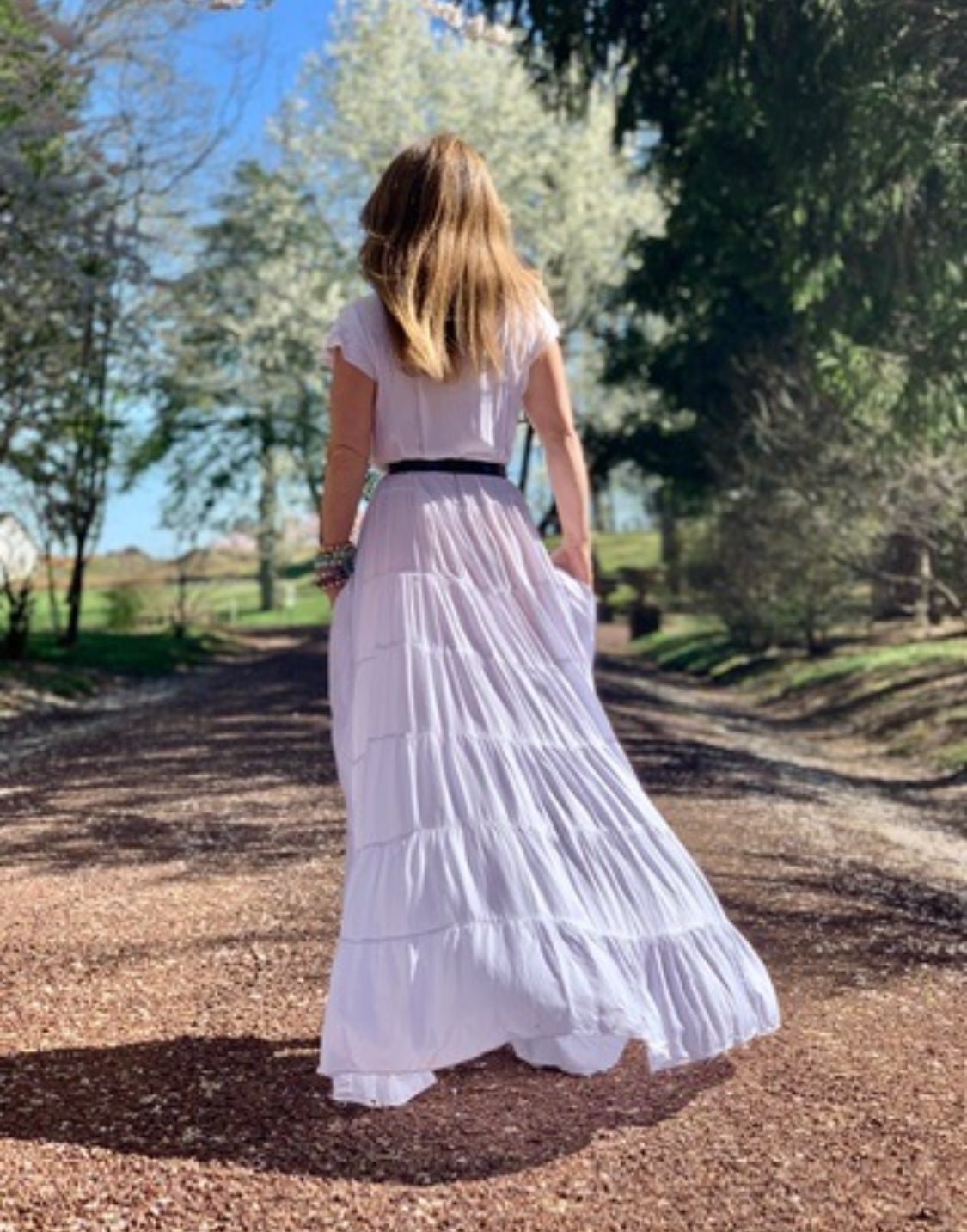 Short Sleeve Dress White - Camaroha Sutra