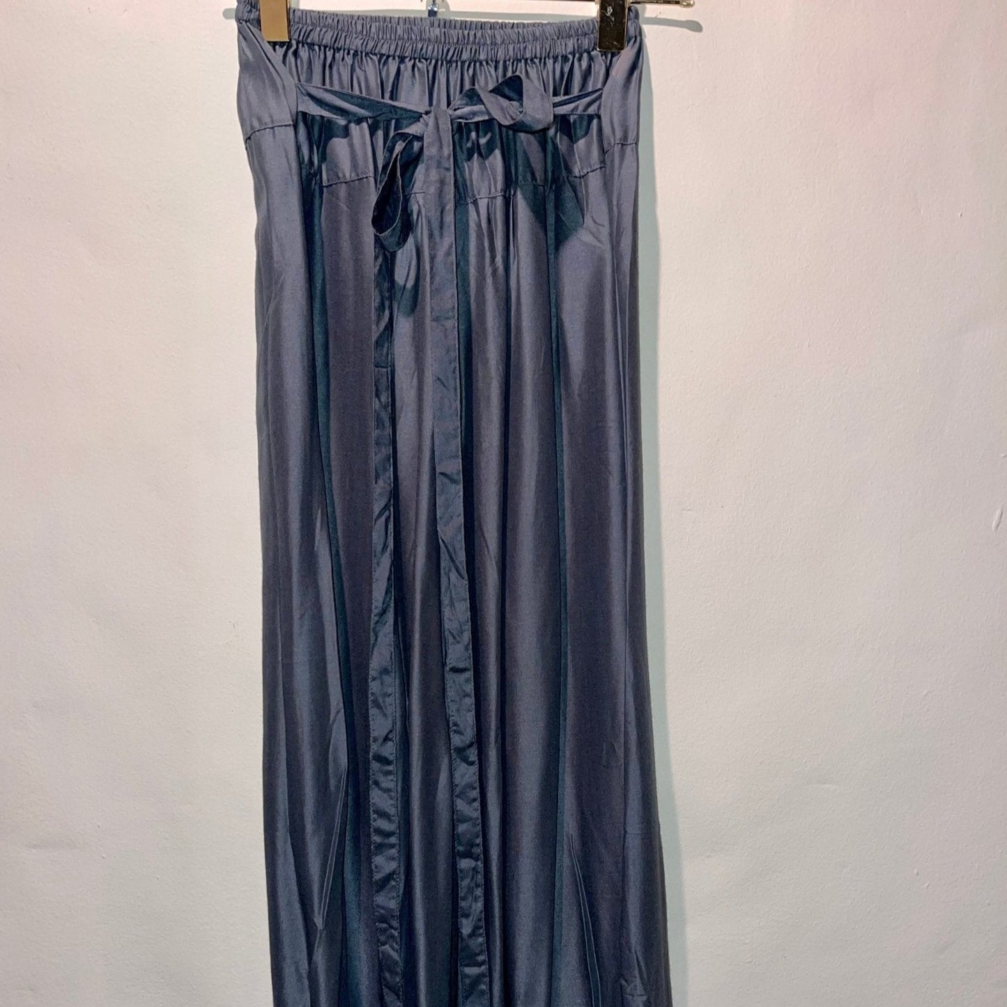 Blossom Goddess Steel Grey Palazzo Pants - Camaroha Sutra