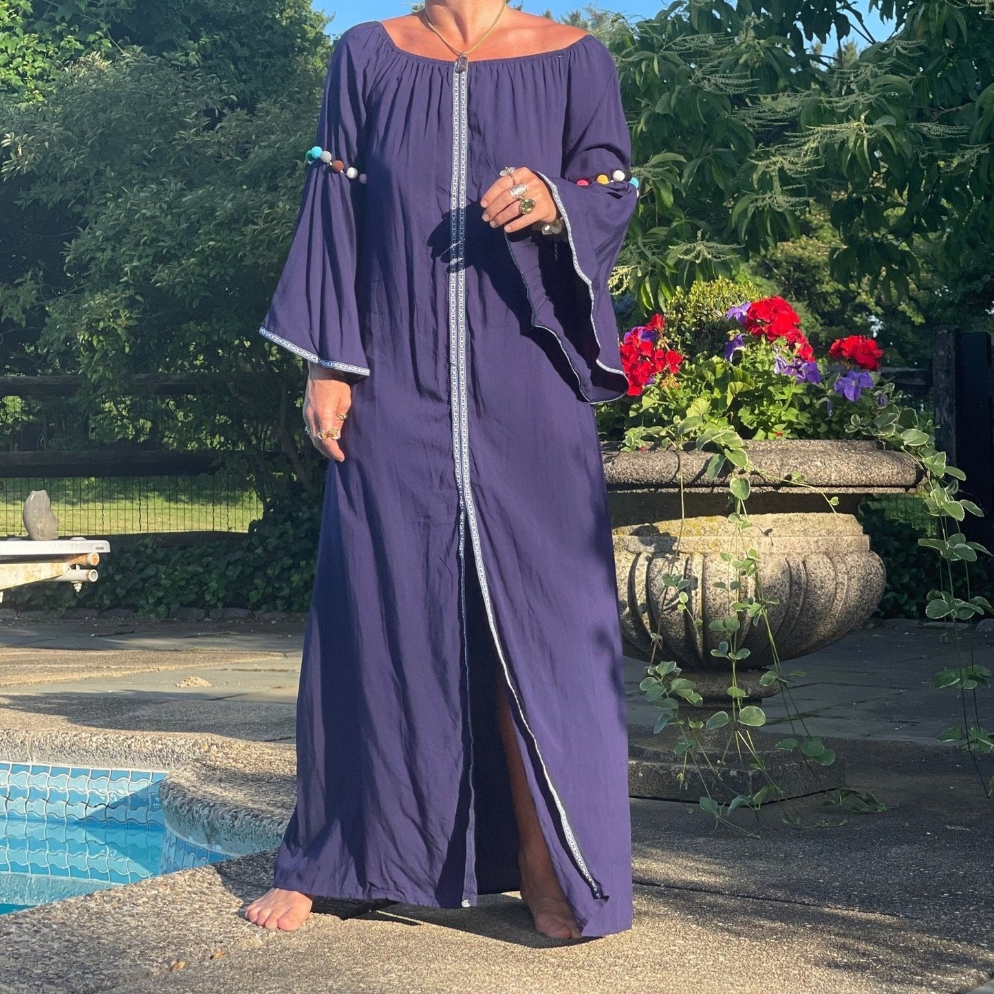 Blue Bell Pom Pom Dress - Camaroha Sutra