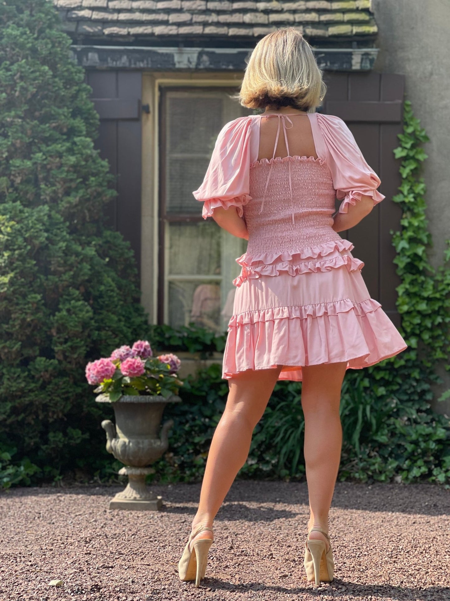 Charming Smocked Puff Sleeve Top w/ Ruffle Skirt - Camaroha Sutra