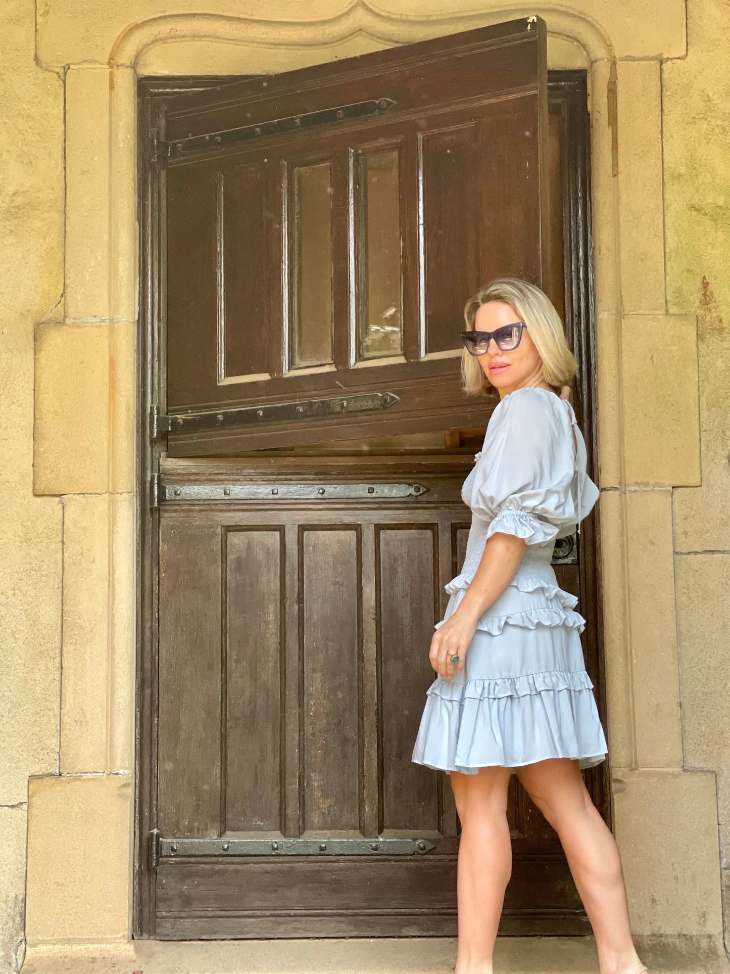 Charming Smocked Puff Sleeve Top w/ Ruffle Skirt - Camaroha Sutra
