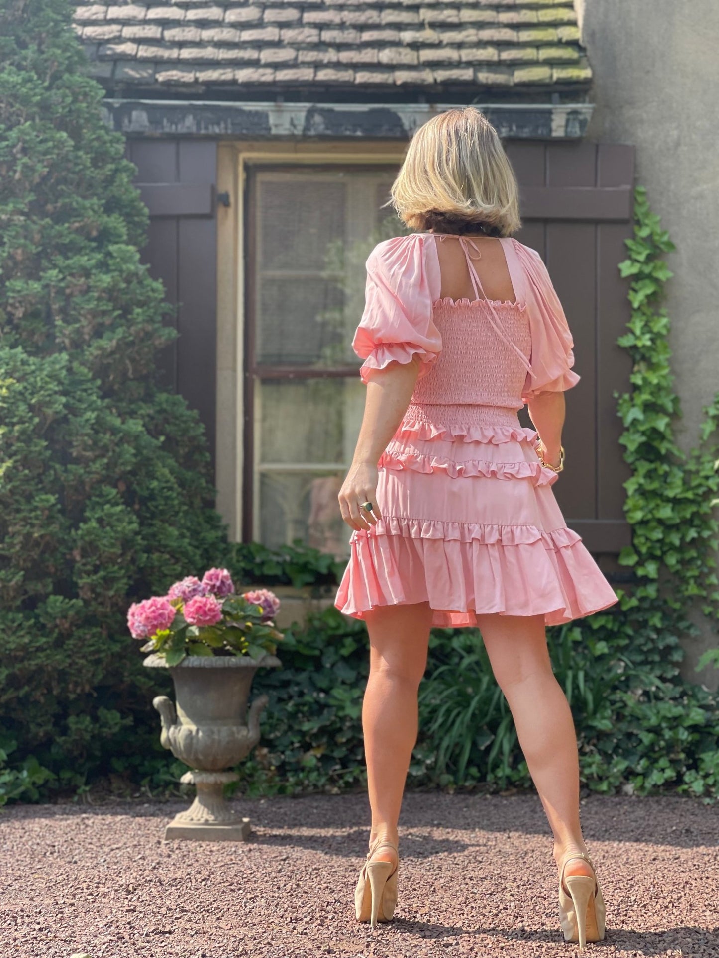 Charming Smocked Puff Sleeve Top w/ Ruffle Skirt - Camaroha Sutra
