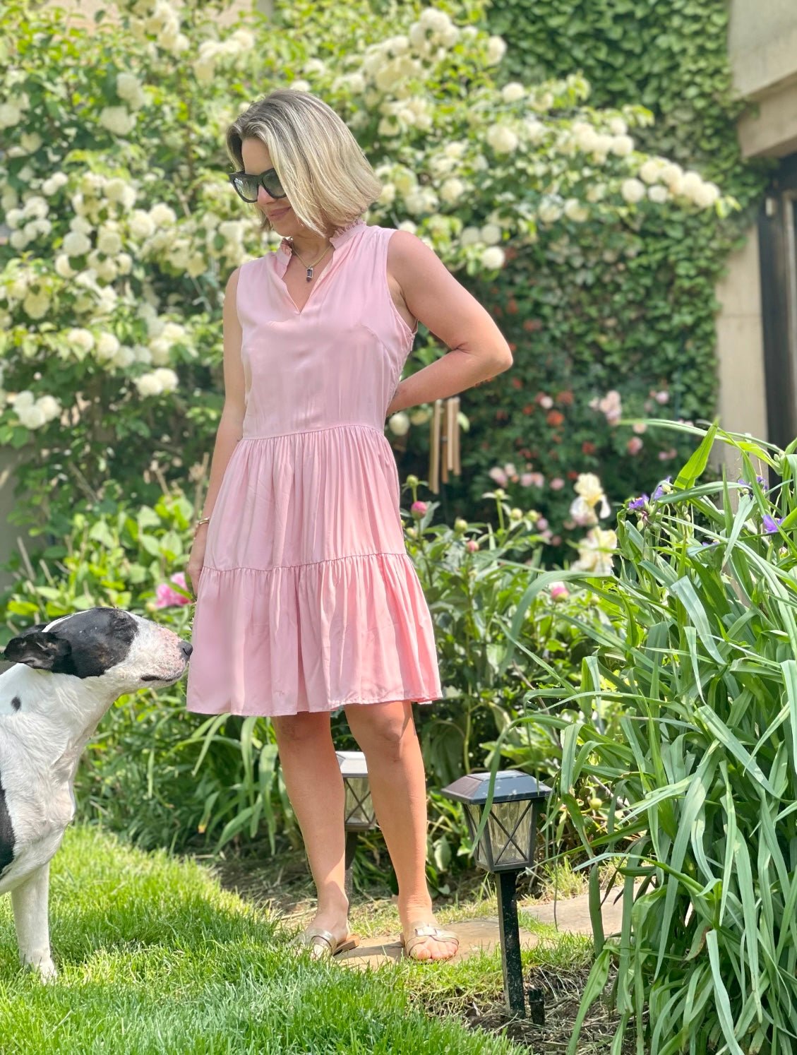 Elegant Ruffle Collar Dress - Camaroha Sutra