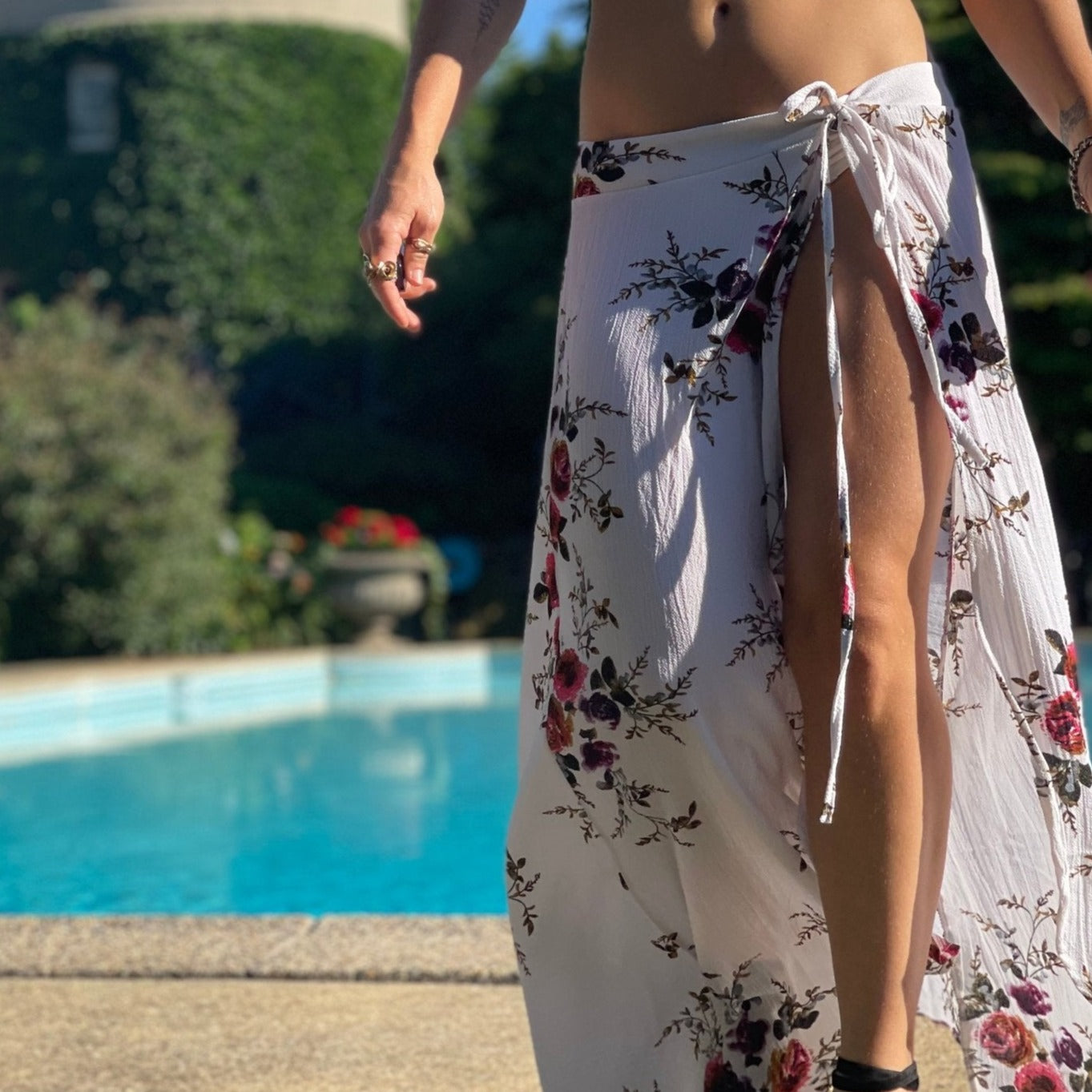 Floral Wrap Skirt - Camaroha Sutra