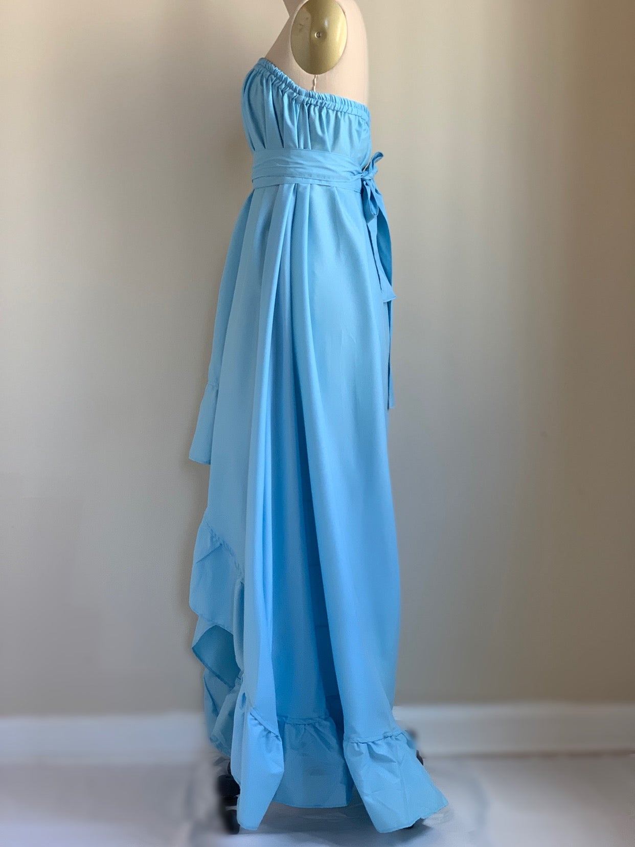Goddess Dress 5 Inch Ruffle Baby Blue - Camaroha Sutra
