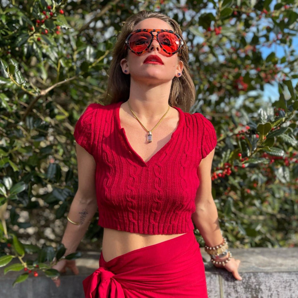 Goddess Knit Crop Top - Camaroha Sutra