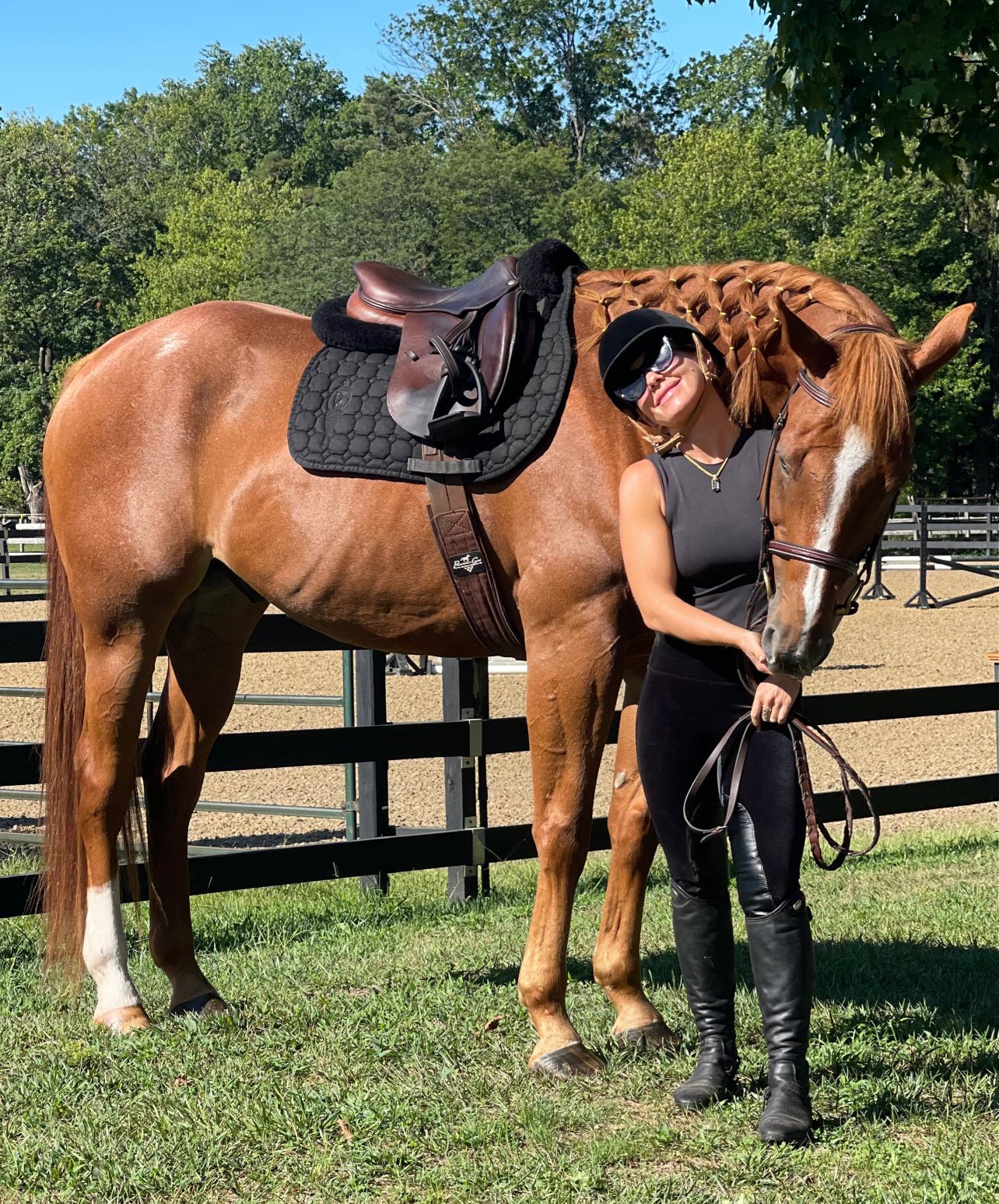 Leather Half Seat Grip Velvet Breeches - Camaroha Sutra
