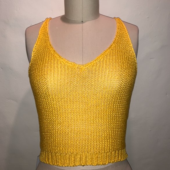 Niyama Goddess Handmade V-Neck Knit Crop Top - Camaroha Sutra