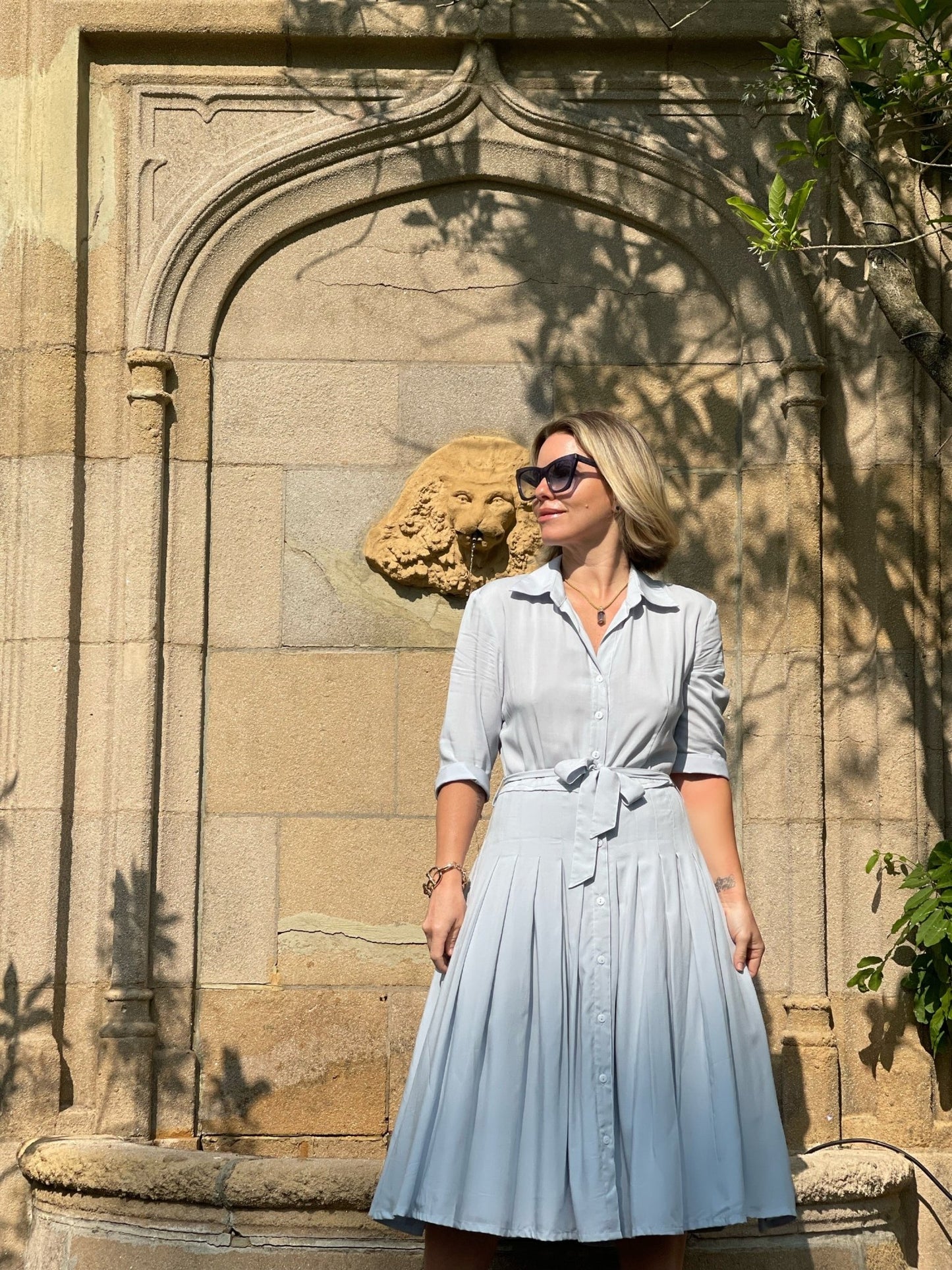 Sophisticated Collared Button Down Dress - Camaroha Sutra