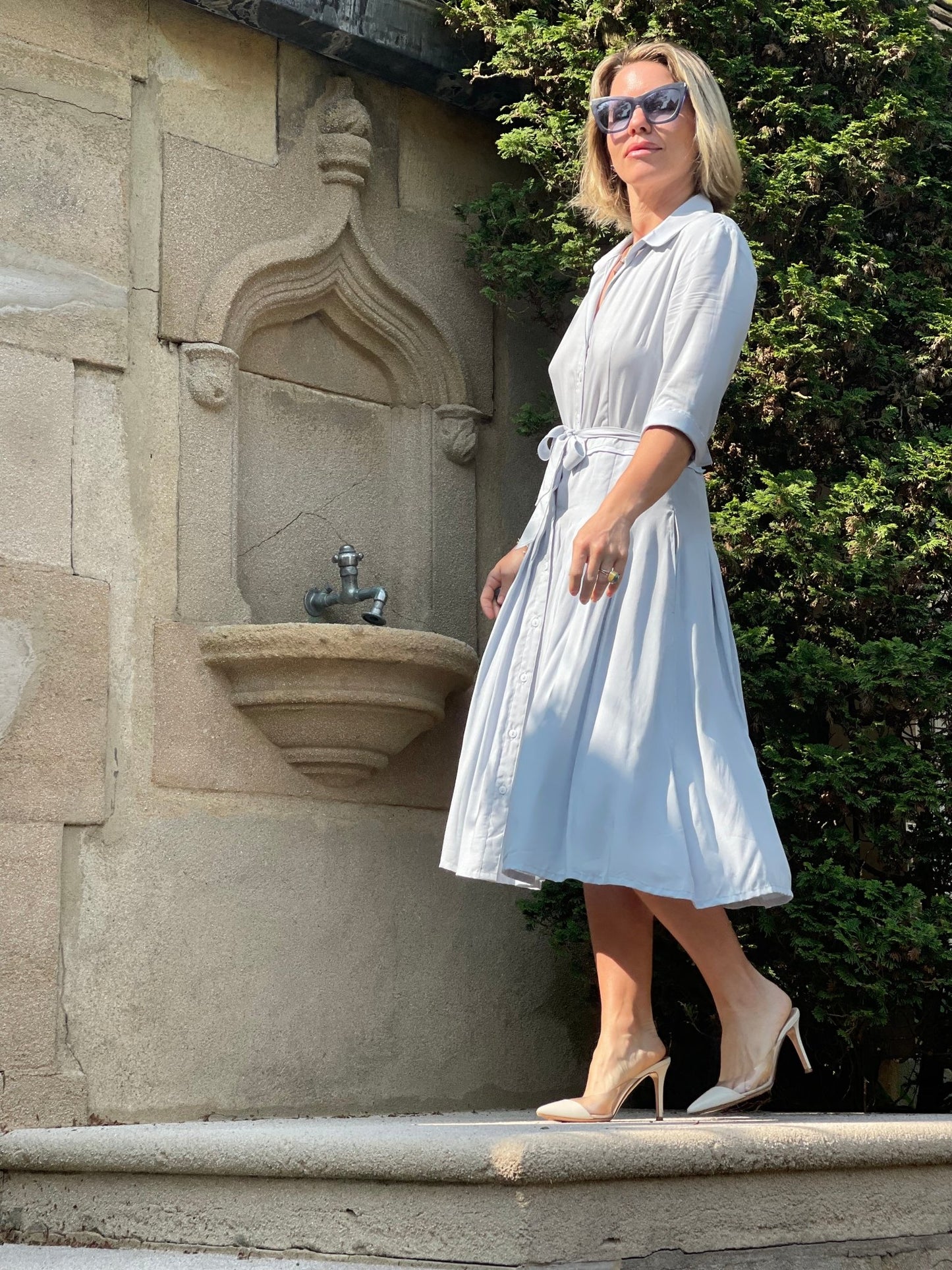 Sophisticated Collared Button Down Dress - Camaroha Sutra