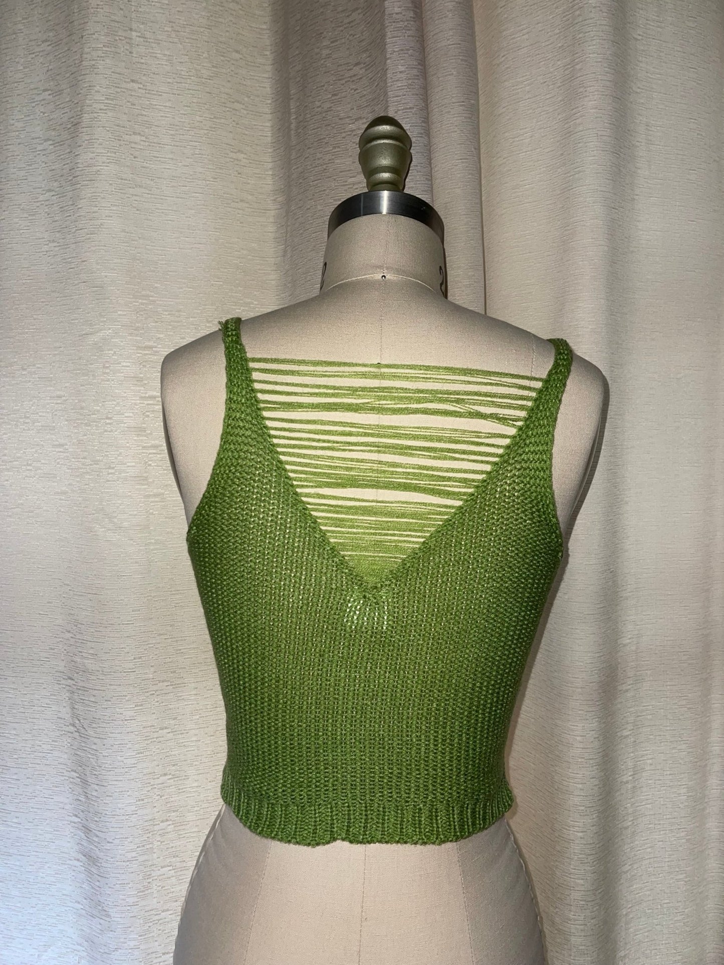 Green Knit Crop Top - Camaroha Sutra