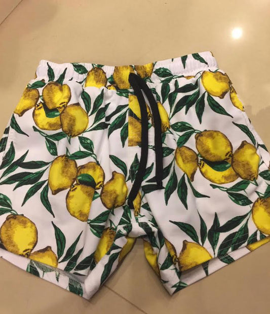 Boy's Lemons Swim Trunks - Camaroha Sutra