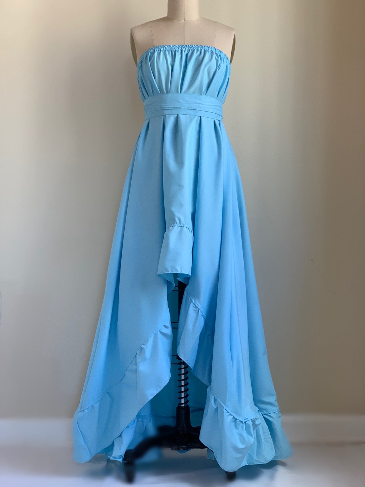 Goddess Dress 5 Inch Ruffle Baby Blue - Camaroha Sutra